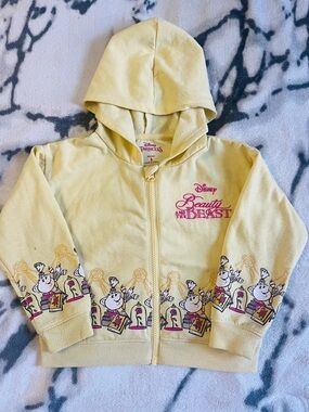 Y2K Disney’s Beauty & the Beast Yellow ZipUp Hoodie - Size 5T (Girls)